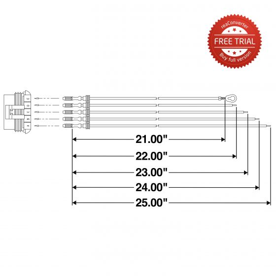 Plug,Connector, 5 Pin OEM Tailamps  (TL 9470)